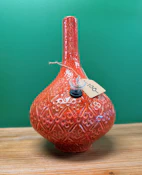 Green Piece | Orange Vase Bong | Glass