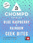 Blue Raspberry & Rainbow Geek Bites, 10pk, 100mg