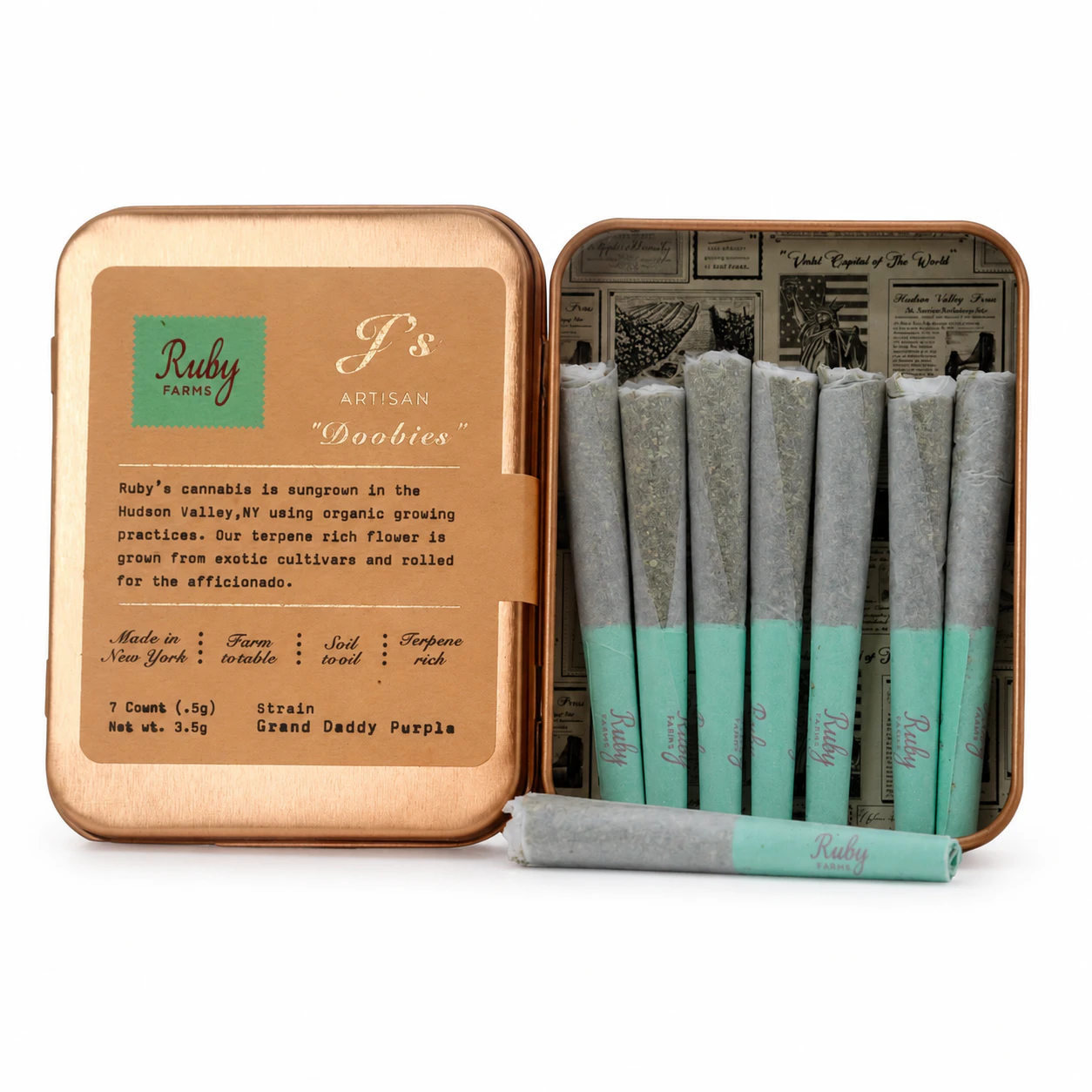 Ruby Farms - Ruby Farms | Doobies | Granddaddy Purple | 7-Pack | 0.5 Main Image