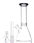 6" Beaker - Clear/ Smoke