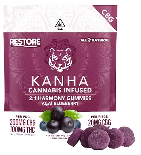 KANHA - [Kanha] CBG Gummies - 2:1 - Acai Blueberry (H) Main Image