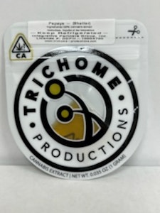 TRICHOME PRODUCTIONS - Poochies Papaya 1g Shatter - Trichome