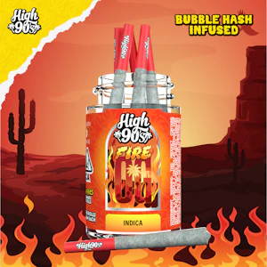 HIGH 90s - High 90's - 2.5g - 5ct Bubble Hash Pack - Fire OG
