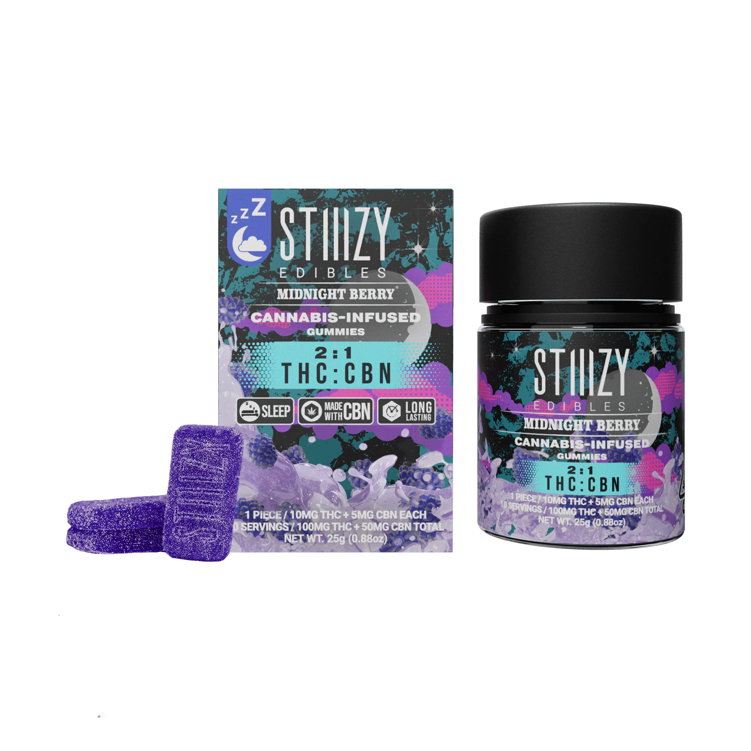 STIIIZY - [STIIIZY] CBN Gummies - 2:1 - Midnight Berry (I) Main Image