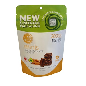 420 Mini - 420 Mini | Milk Chocolate Toffee | DOH | 10pk | 2:1 CBG:THC 300mg