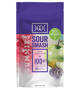 DIXIE - Sour Smash 100mg 10 Pack Gummies - Dixie