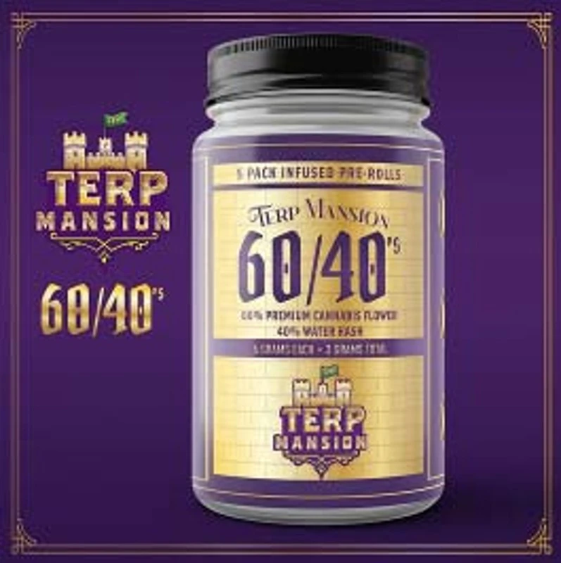 Terp Mansion - Terp Mansion 60/40's Cindy Lou Who Hash Infused Preroll 5pk 3g Main Image