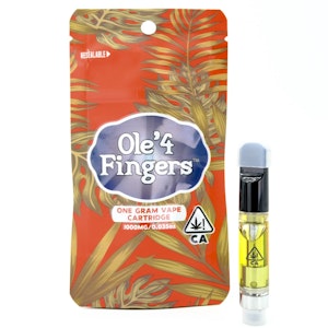 OLE'4 FINGERS - Cherry Lime Gelato 1g Distillate Cart - Ole' 4 Fingers