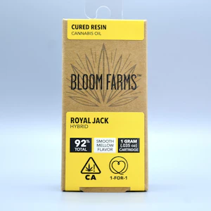 BLOOM FARMS - Royal Jack 1g Cured Resin Cart - Bloom Farms