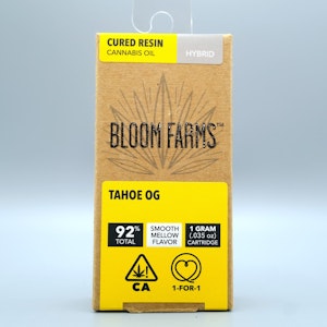 Bloom Farms - Bloom Farms Tahoe OG Cart 1g