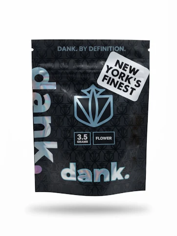 DANK - Orange Trainwreck - Sativa Dominant Hybrid - 32.21% THC | 3.5g Premium Cannabis Flower | Dank  V8 FRONT