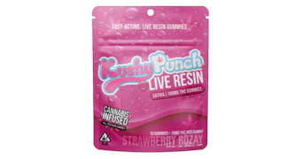 Kushy Punch Live Resin 10pk Gummies Strawberry Rozay