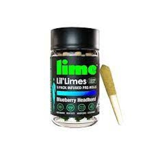 Lime - Blueberry Headband L'il Limes Infused Preroll 5 Pack