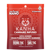 Kanha Nano Cran-Pomegranate Punch Sativa Gummies 