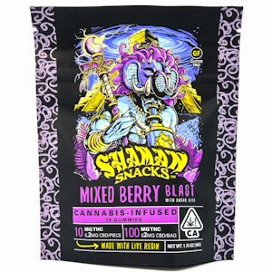 SHAMAN EXTRACTS - Mixed Berry 100mg 10 Pack Gummies - Shaman Extracts