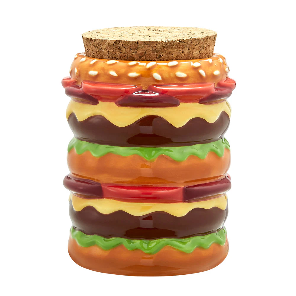FTE - CHEESEBURGER CERAMIC STASH JAR - FTE Main Image