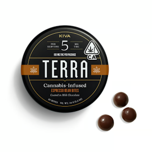 KIVA - Dark Chocolate Espresso Terra Bites 20pk - 100mg