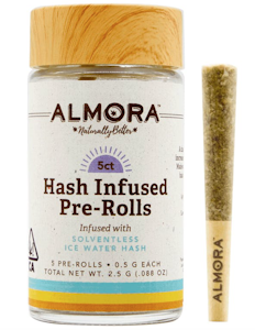 Almora Farm - Forbidden Belts - 5pk 0.5g Hash Infused Pre-Rolls