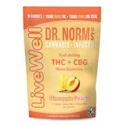 [Dr. Norms] THC Gummies - 100mg - Pineapple Peach (H)