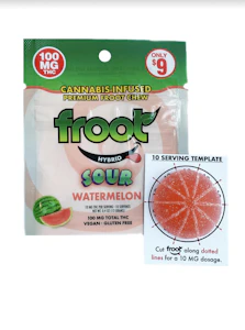 FROOT - Froot Single Gummy 100mg Sour Watermelon