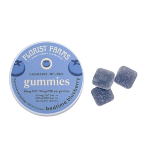 FLORIST FARMS - Florist Farms - Bedtime Blueberry  - 100MG - Hybrid - Edible Gummies