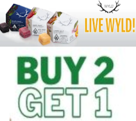 WYLD PROMO-BUY 2 GET 3RD FOR PENNY-3 WYLD GUMMIES FOR ONLY $40 OTD -NO LIMIT- #GUMMY PROMO NON DISCOUNTABLE-CANNOT COMBINE WITH % DISCOUNTS