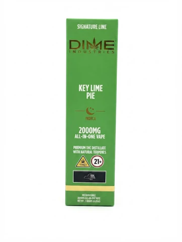 Dime Industries - Key Lime Pie- Indica - 79.32% THC | 2g AIO (Vape Pen) | Dime- VVV9 Middle 1