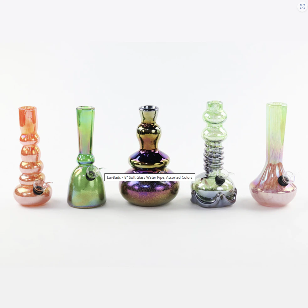 Luv Buds - 8" Glass Water Pipe Main Image