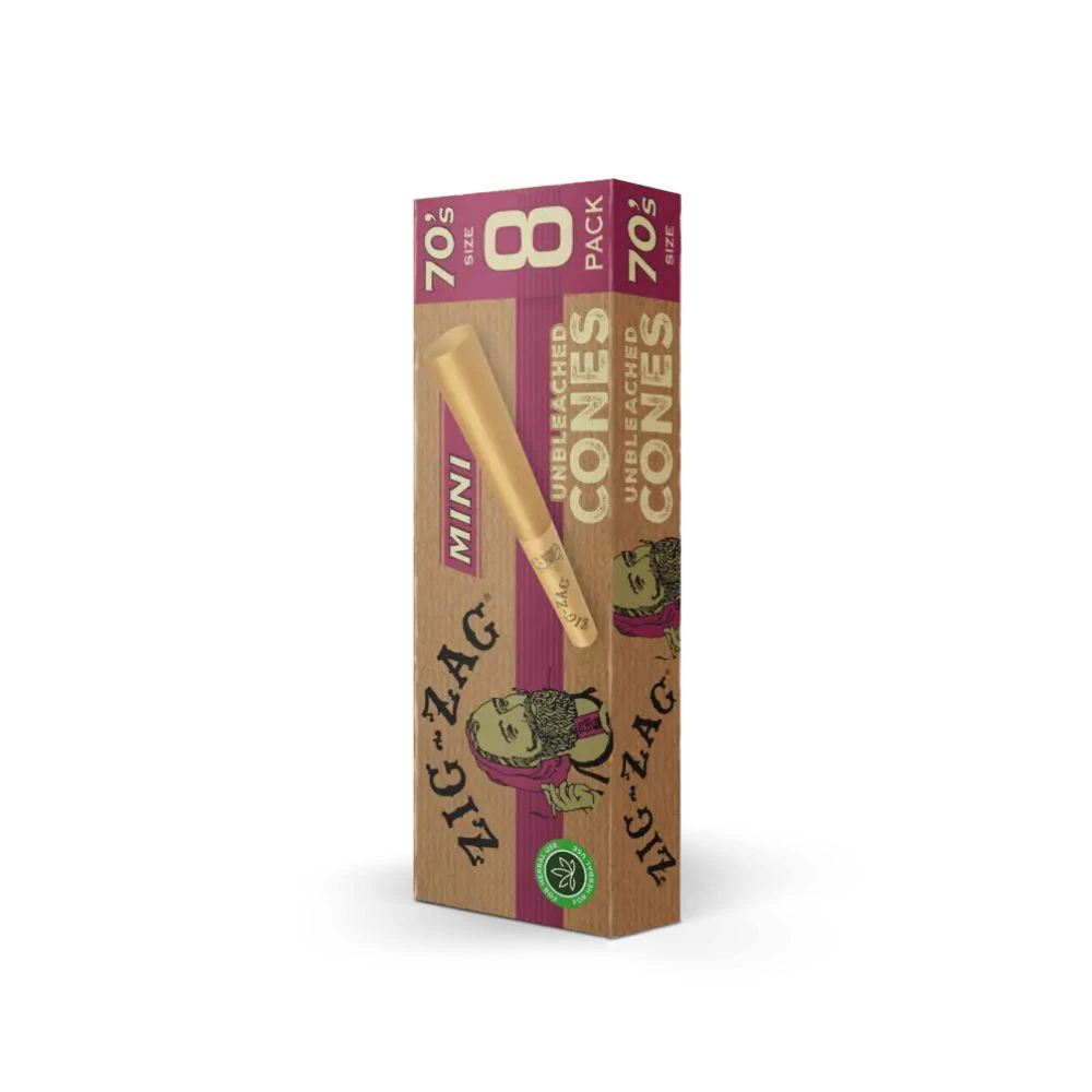 Zig-Zag - 8pk Unbleached Mini Cones (70's Size) - ZIG-ZAG Main Image