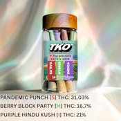 TKO | Preroll 9pk/6.75g Multi [H/I/S] | Pandemic Punch/Berry Block/Purple Hindu Kush
