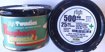 FLIGH -Raspberry Lemonade *Medical* Gummies (20pc / 500mg) - Sativa
