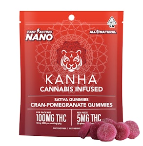 KANHA - Kanha | Nano Cran Pomegranate Punch | Gummies | 100mg 