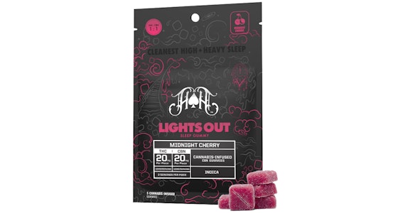 HEAVY HITTERS - Heavy Hitters - Midnight Cherry 1:1 THC:CBN Gummies - 200mg