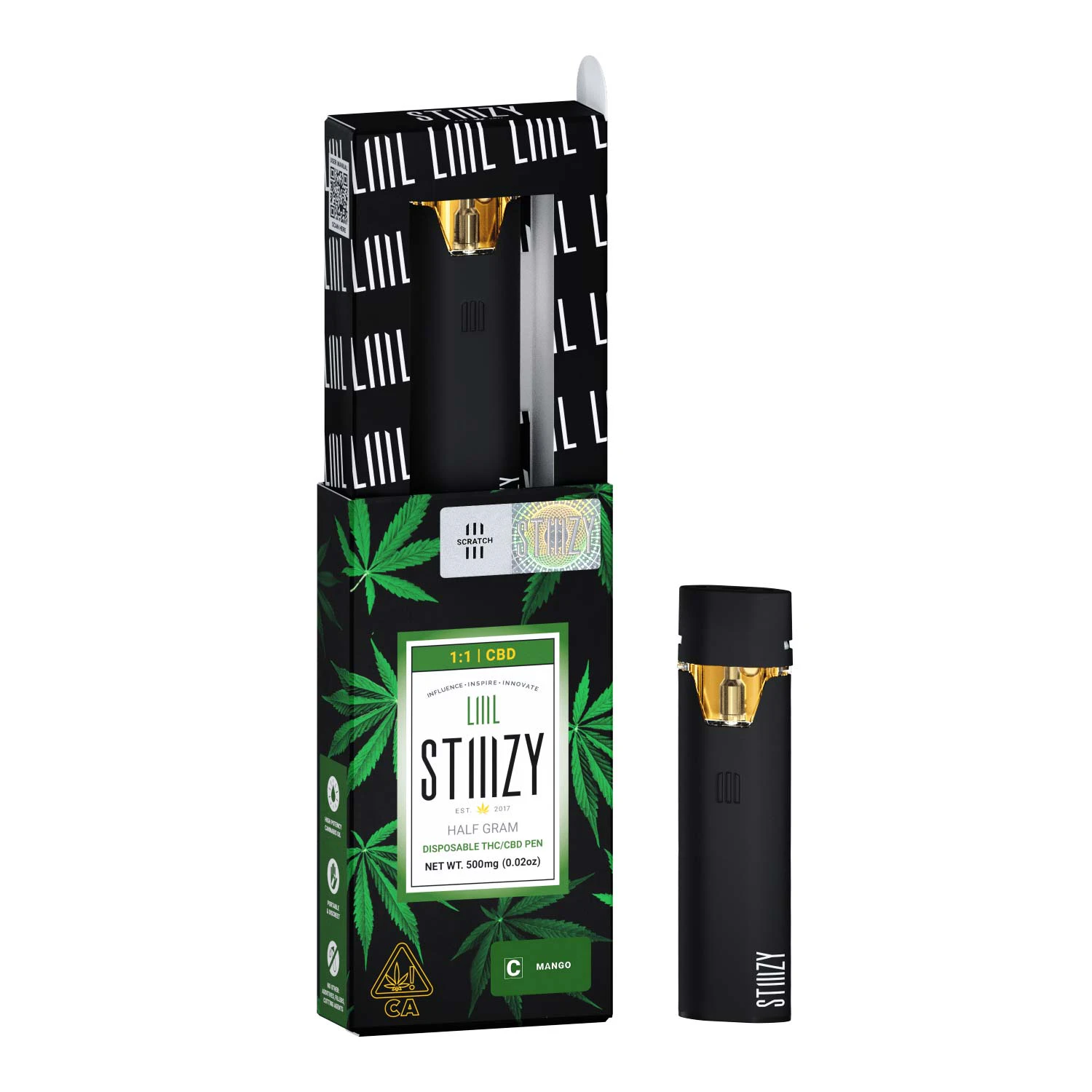 LIIIL - STIIIZY LIIIL Mango 1:1 Disposable .5g Main Image