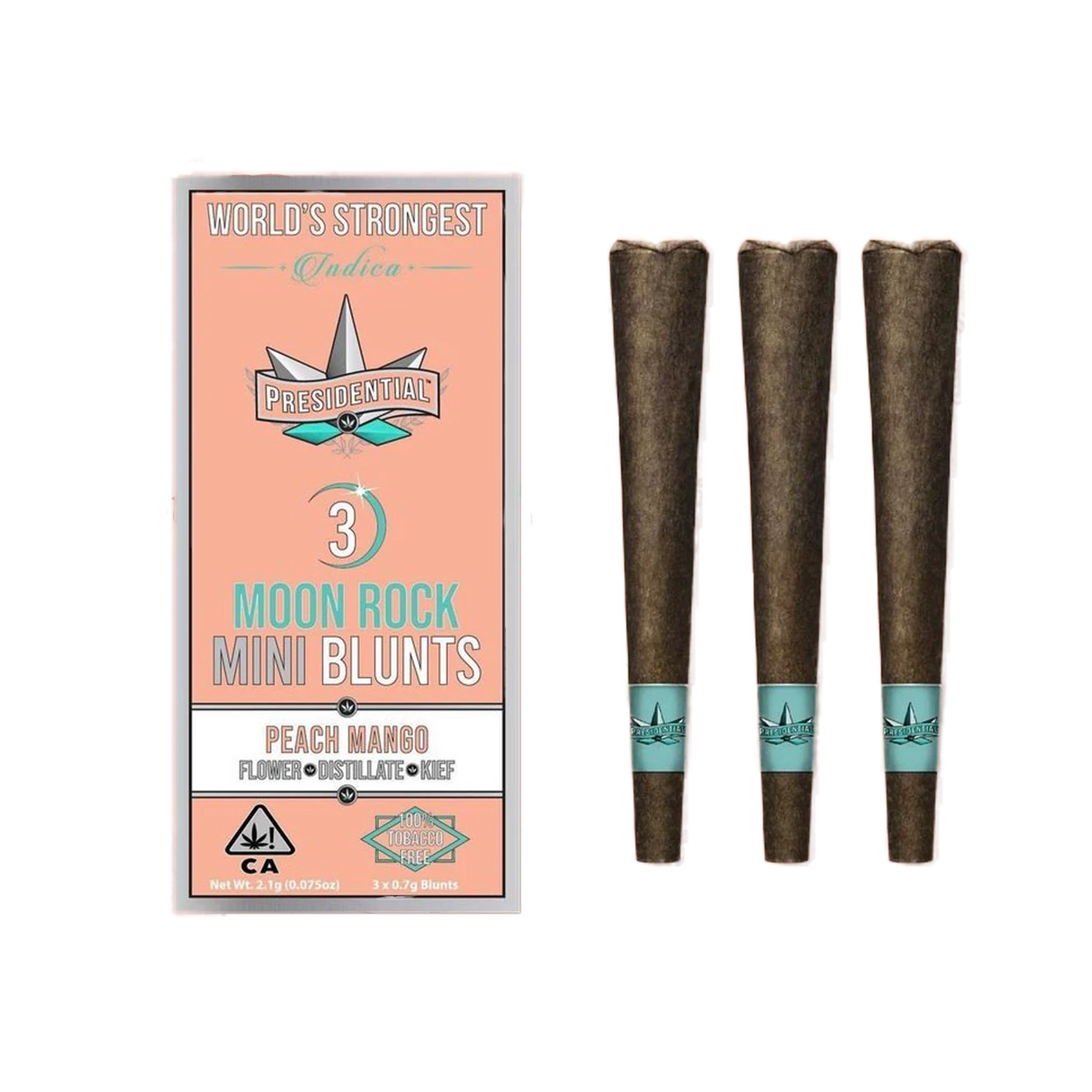 Presidential - Peach Mango Moon Rock Mini Blunts 3pk (2.1g) Main Image