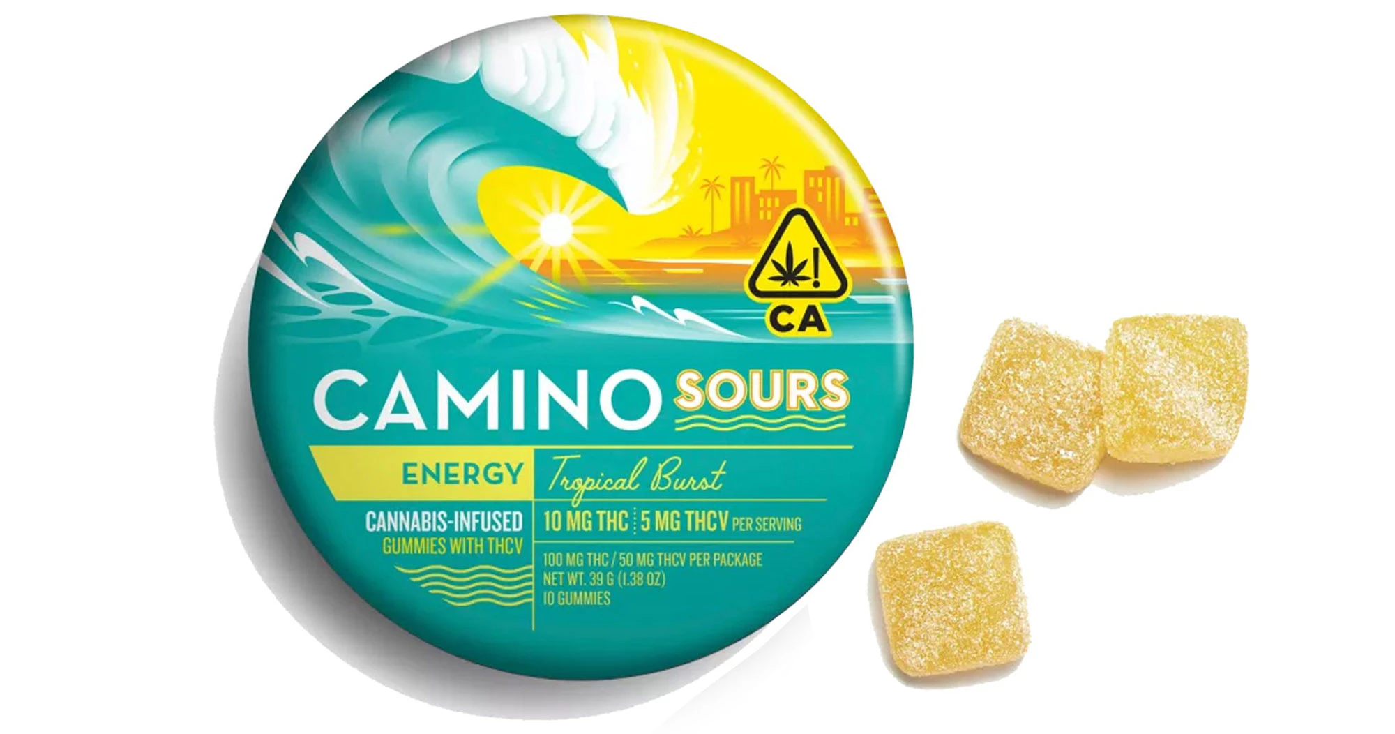 Camino - Camino - Tropical Burst 2:1 THC:THCv Sour Gummies - 150mg Main Image