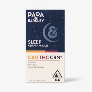 PAPA & BARKLEY - Papa & Barkley -  2:4:1 Cbd+Thc+Cbn ( Sleep ) Capsules - 30ct