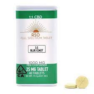 EMERALD BAY EXTRACTS - Tropical Blue Coast - RSO Tablets - 1000mg (1:1) - Emerald Bay Extracts