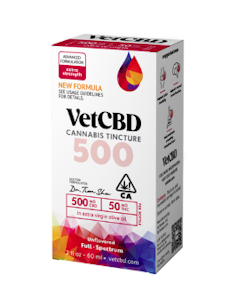 VETCBD - VET CBD | 500mg CBD : 50mg THC | Extra Strength CBD Tincture | 2oz