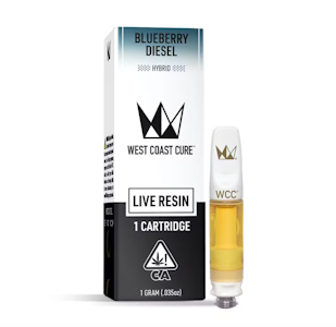 West Coast Cure - Blueberry Diesel - 1g Live Resin Cart