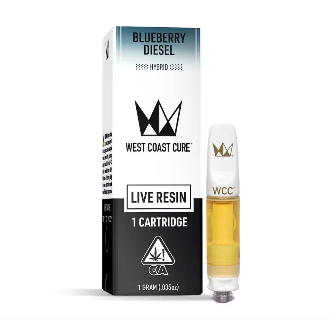 West Coast Cure - West Coast Cure - Blueberry Diesel - 1g Live Resin Cart Main Image