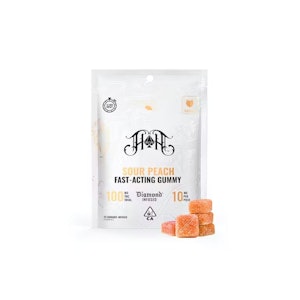 HEAVY HITTERS - HEAVY HITTERS: SOUR PEACH 100MG FAST-ACTING GUMMIES