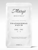 1:1 CBD:THC 20mg Transdermal Patch - Mary's Medicinals