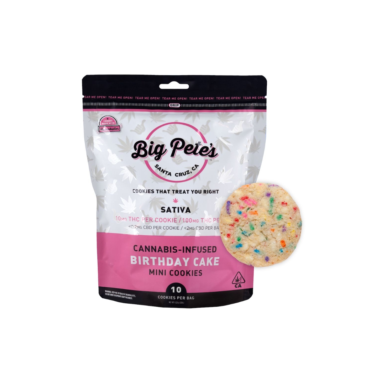 Birthday Cake Indica | Cookies 10pk 100mg | Big Pete's Treats