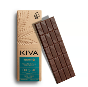 KIVA - Dark Midnight Mint 2:5 CBN:THC Chocolate Bar - 100mg