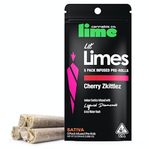 Lime - Cherry Zkittlez Infused 2.5g Mini 5 Pack Preroll