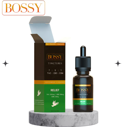 Bossy - Bossy Drop Relief Tincture 90:CBD 30:CBN 200:THC Main Image