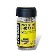 Evidence -- Prison Shorty's -- Pineapple Kush Live Resin + Diamond Infused Pre-Roll Pack (5pk)