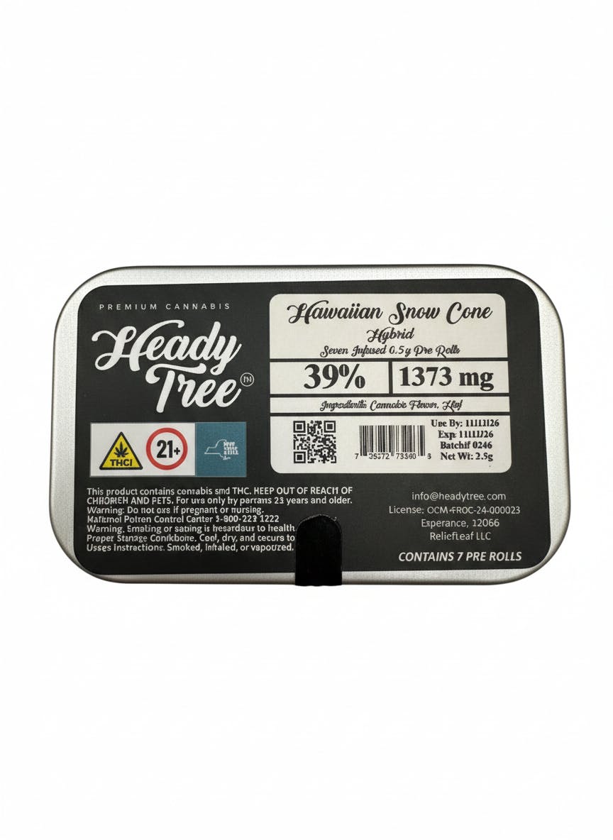 Hawaiian Snow Cone (Infused) - 7pk - 3.5g - Preroll