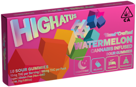 Watermelon 100mg Sour Gummies 10 Pack - Highatus